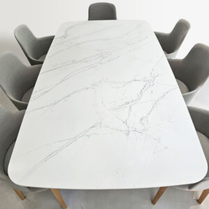 Mesa comedor Ava 200 x 110 cm en piedra sinterizada